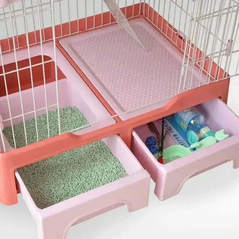 Talis Multifunctional 2 Door Large Removable Stainless Steel Wire Cat House Condo Cage with - Talis Us