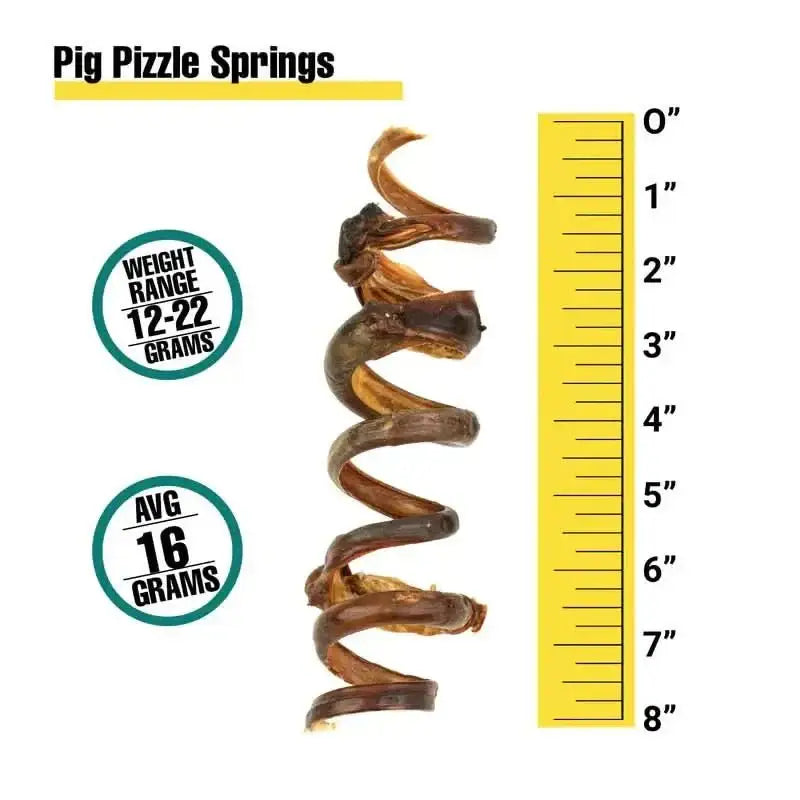 Talis Us Pig Pizzle Springs Dog Chew Treats 40 Units - Talis Us