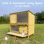 Talis - us Rabbit Hutch Small Animals Habitat with Ramp, Removable Tray, and Weatherproof Roof - Talis Us