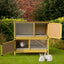 Talis - us Rabbit Hutch Small Animals Habitat with Ramp, Removable Tray, and Weatherproof Roof - Talis Us