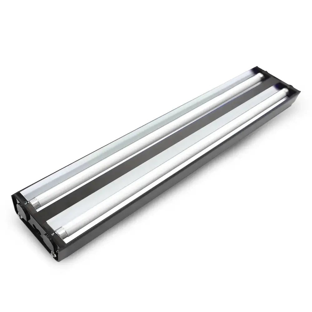 Talis - us Double Bulb Fixture with Arcadia and 6.5k Day - Light Bulbs HO T5 UVB Reptile Light Terrarium Hood - Talis Us