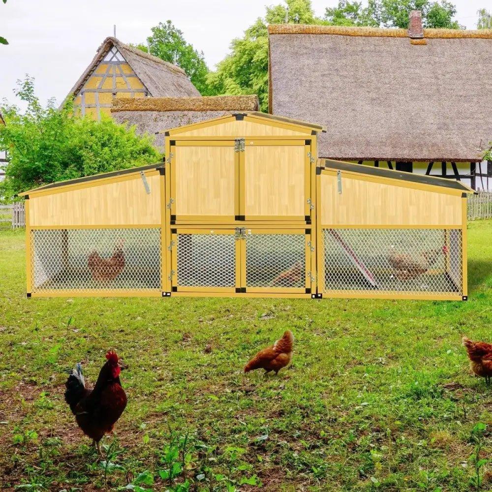 Talis - us Large Chicken Coop Poultry Cage with Nesting Box Run - Talis Us