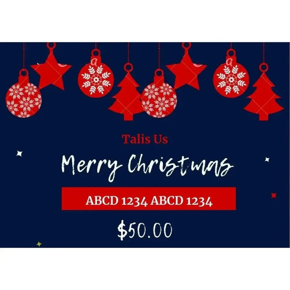 Talis - us Merry Christmas Gift Card - Talis Us