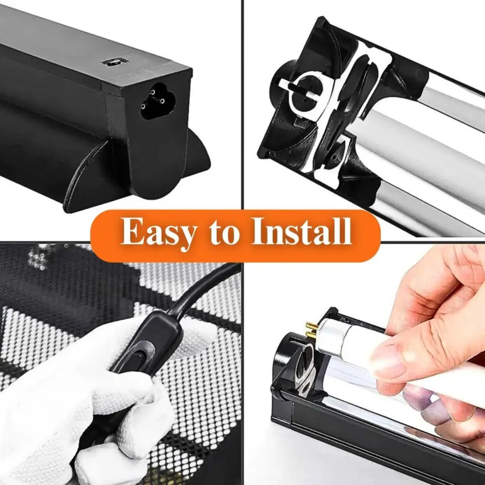 Talis - us Reptile Light Fixture with 10.0 UVB T5 HO Reptile Terrarium Lamp for Bearded Dragon Lizards and Tortoises - Talis Us