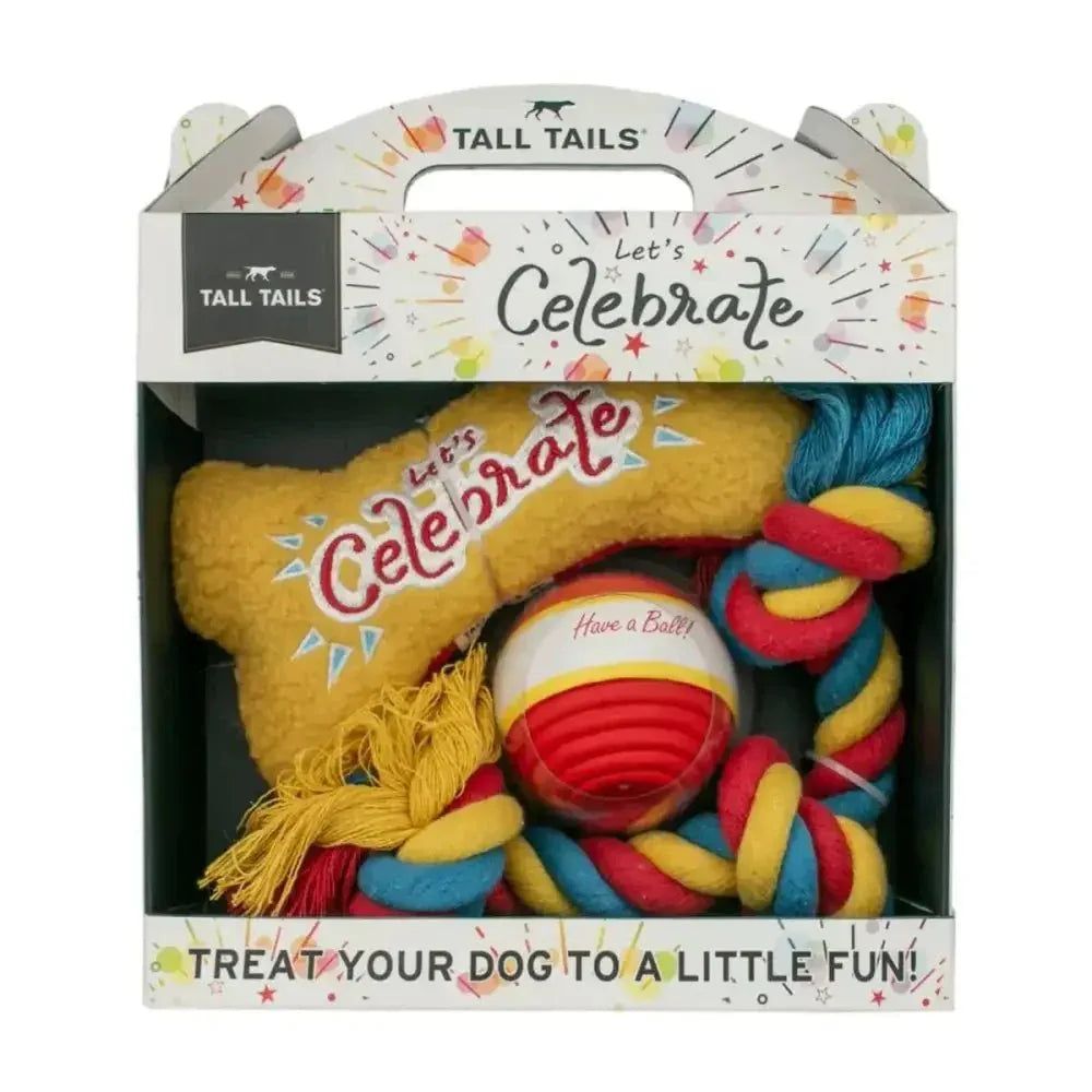 Tall Tails Let's Celebrate 3 - Piece Gift Box for Dog - Talis Us