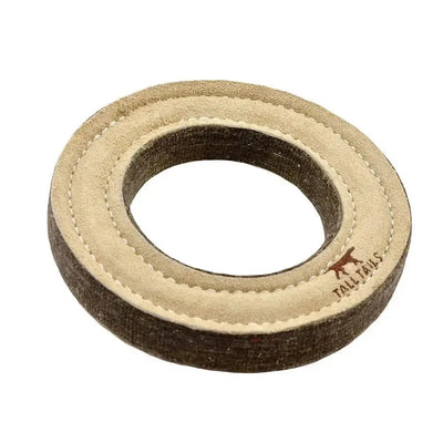 Tall Tails Natural Leather Ring Toy, 7" - Talis Us