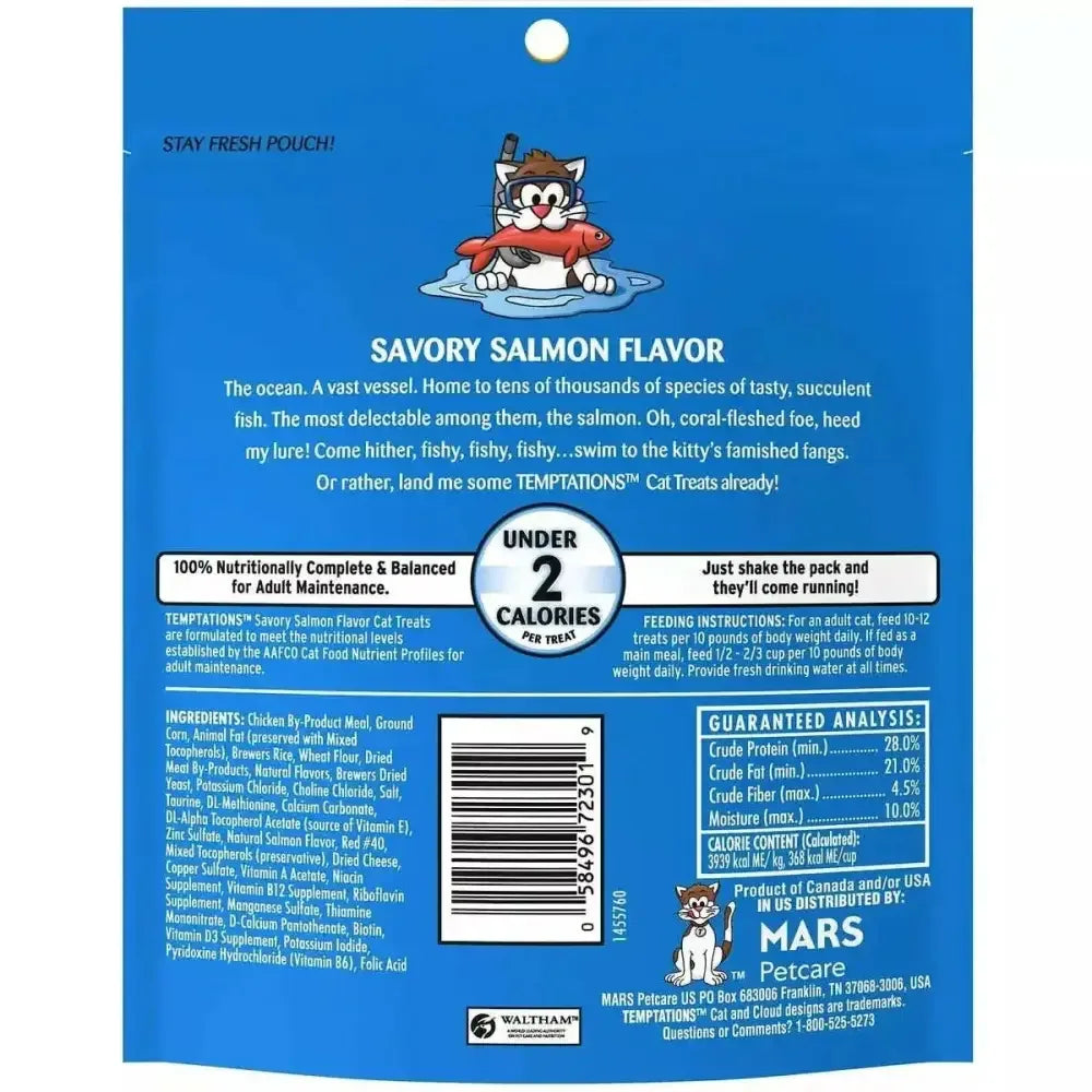 Temptations Savory Salmon Flavor Cat Treat Temptations