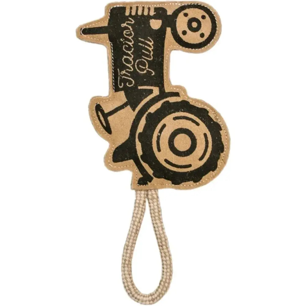 Territory Natural Leather Tug Dog Toy 8" - Talis Us
