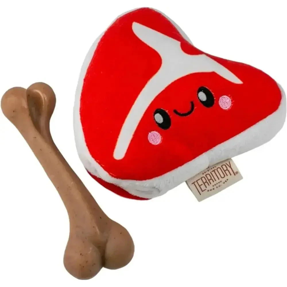 Territory Pet 2 - in - 1 Plush Squeaky Removable Bone Toy for Dogs 8" - Talis Us