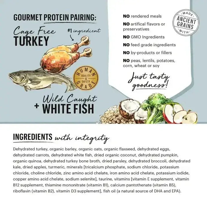 The Honest Kitchen Dehydrated Gourmet Grains Turkey & White Fish Dog Food - Talis Us