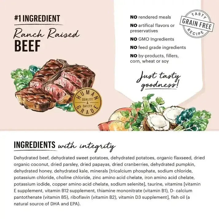 The Honest Kitchen Dehydrated Grain Free Beef Recipe Dog Food - Talis Us