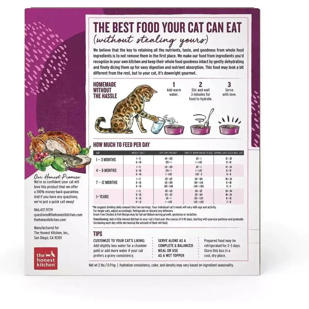 The Honest Kitchen Dehydrated Grain Free Chicken & Fish Cat Food - Talis Us