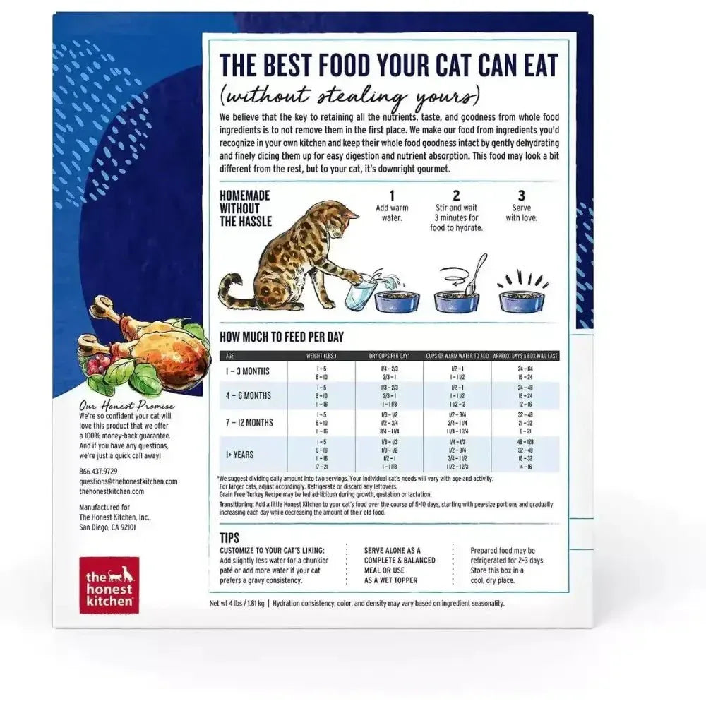 The Honest Kitchen Dehydrated Grain Free Turkey Cat Food - Talis Us
