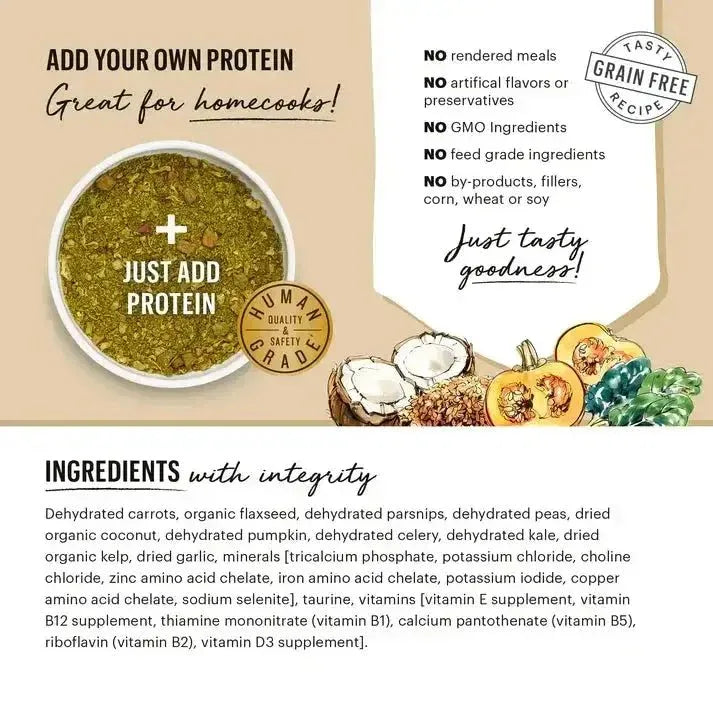 The Honest Kitchen Dehydrated Grain Free Veggie, Nut & Seed Base Mix Recipe Dog Food - Talis Us