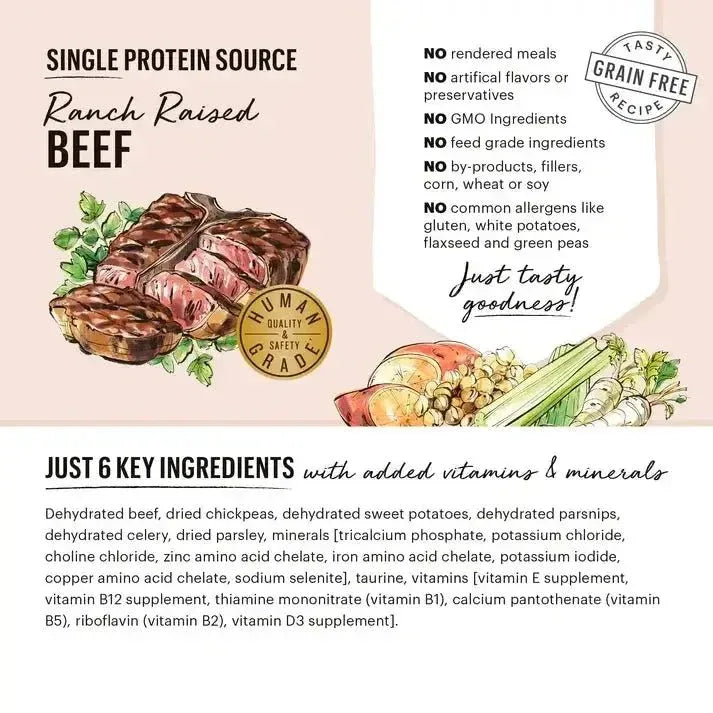 The Honest Kitchen Dehydrated Limited Ingredient Beef Recipe Dog Food, - Talis Us