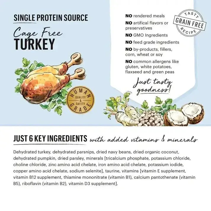 The Honest Kitchen Dehydrated Limited Ingredient Turkey Recipe Dog Food - Talis Us