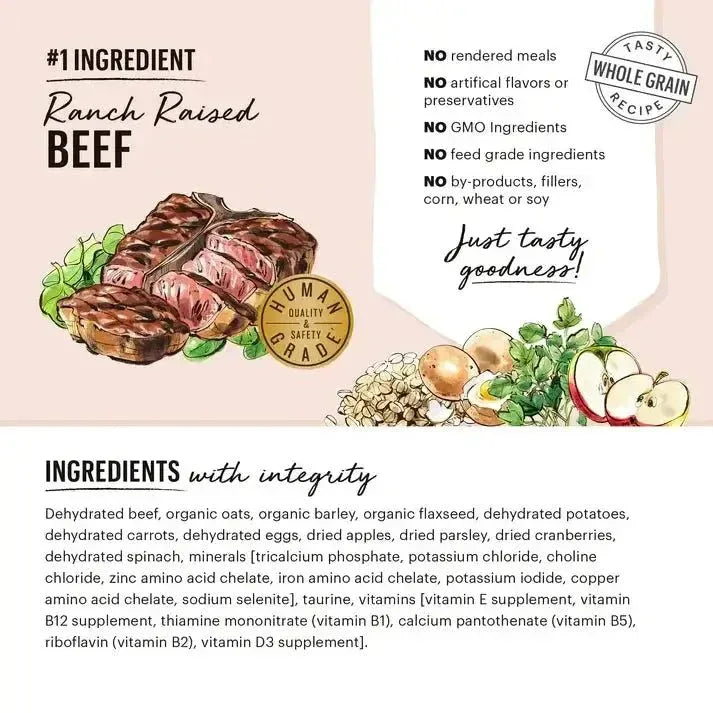 The Honest Kitchen Dehydrated Whole Grain Beef Recipe Dog Food - Talis Us