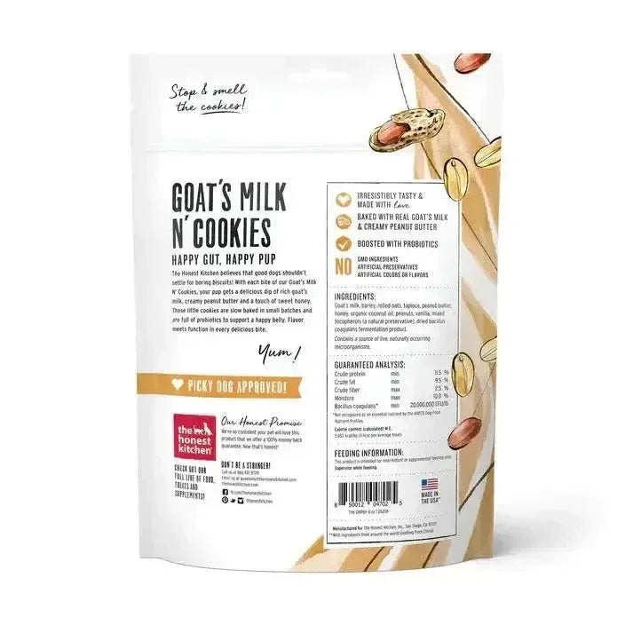 The Honest Kitchen Goat's Milk N' Cookies Crunchy Probiotic Snacks Natural Dog Treats 8oz - Talis Us