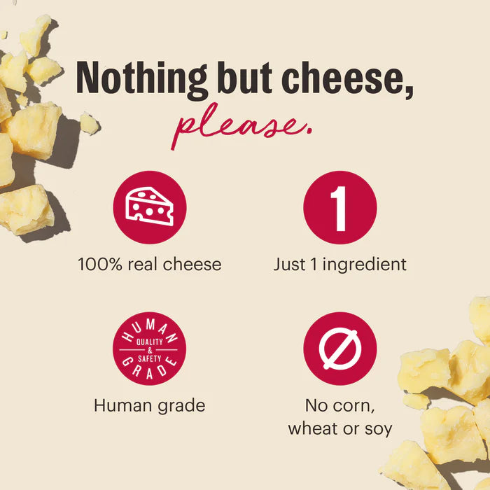 The Honest Kitchen gouda cheese dog treats made with 100% real cheese and human grade ingredients