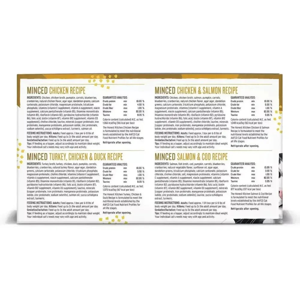 The Honest Kitchen Grain Free Minced in Bone Broth Gravy Wet Cat Food Variety Pack, 8/5.5oz - Talis Us