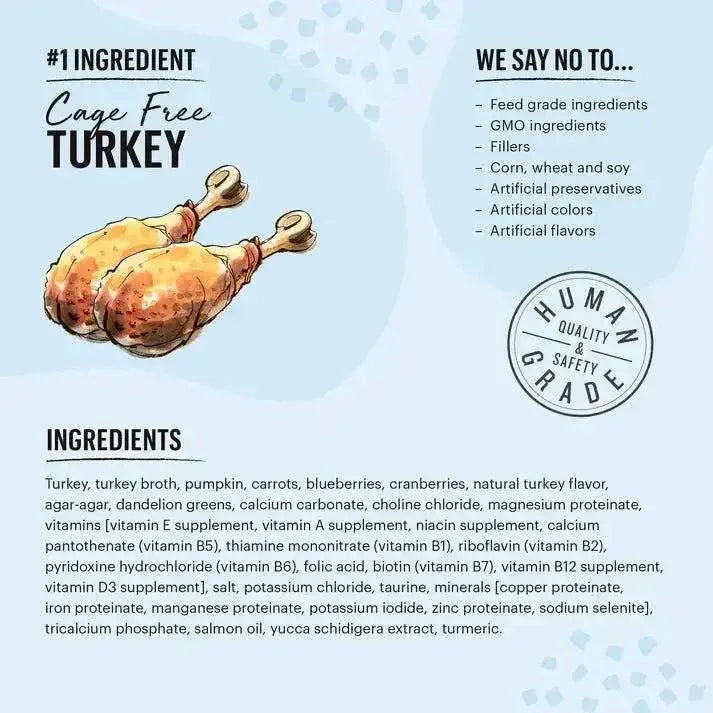The Honest Kitchen Grain Free Minced Turkey in Bone Broth Gravy Wet Cat Food - Talis Us