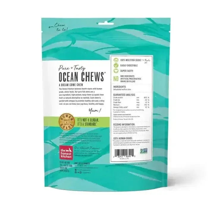 The Honest Kitchen Ocean Chews Hearty Wolffish Skins Dog Treats - Talis Us