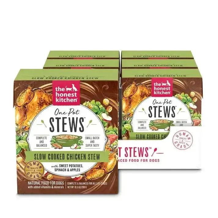 The Honest Kitchen One Pot Stews: Slow Cooked Chicken Stew with Sweet Potato, Spinach & Apples Wet Dog Food 6/10.5oz - Talis Us