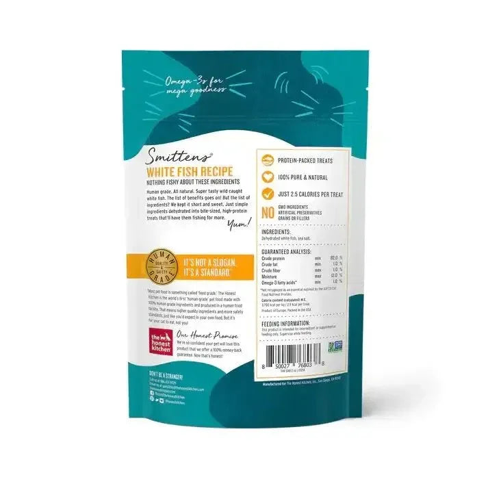 The Honest Kitchen Smittens Bites Simply Dehydrated White Fish Recipe Natural Treats for Cats 1.5oz - Talis Us
