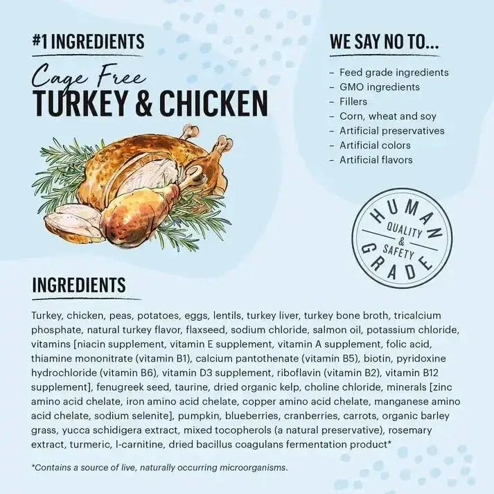 The Honest Kitchen Whole Food Clusters Grain Free Turkey & Chicken Dry Cat Food - Talis Us