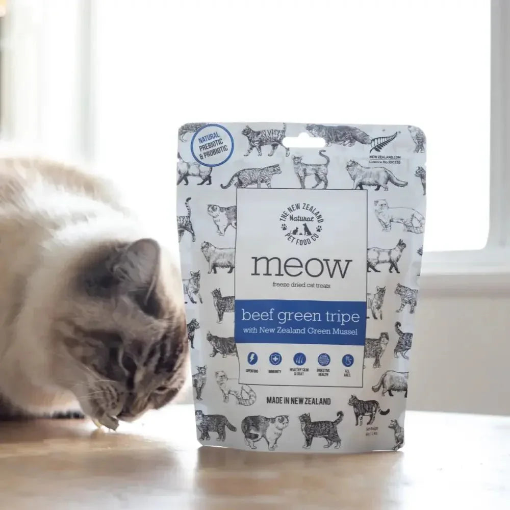 The New Zealand Natural Pet Food Co Meow Beef Green Tripe Cat Treats 1.4oz - Talis Us