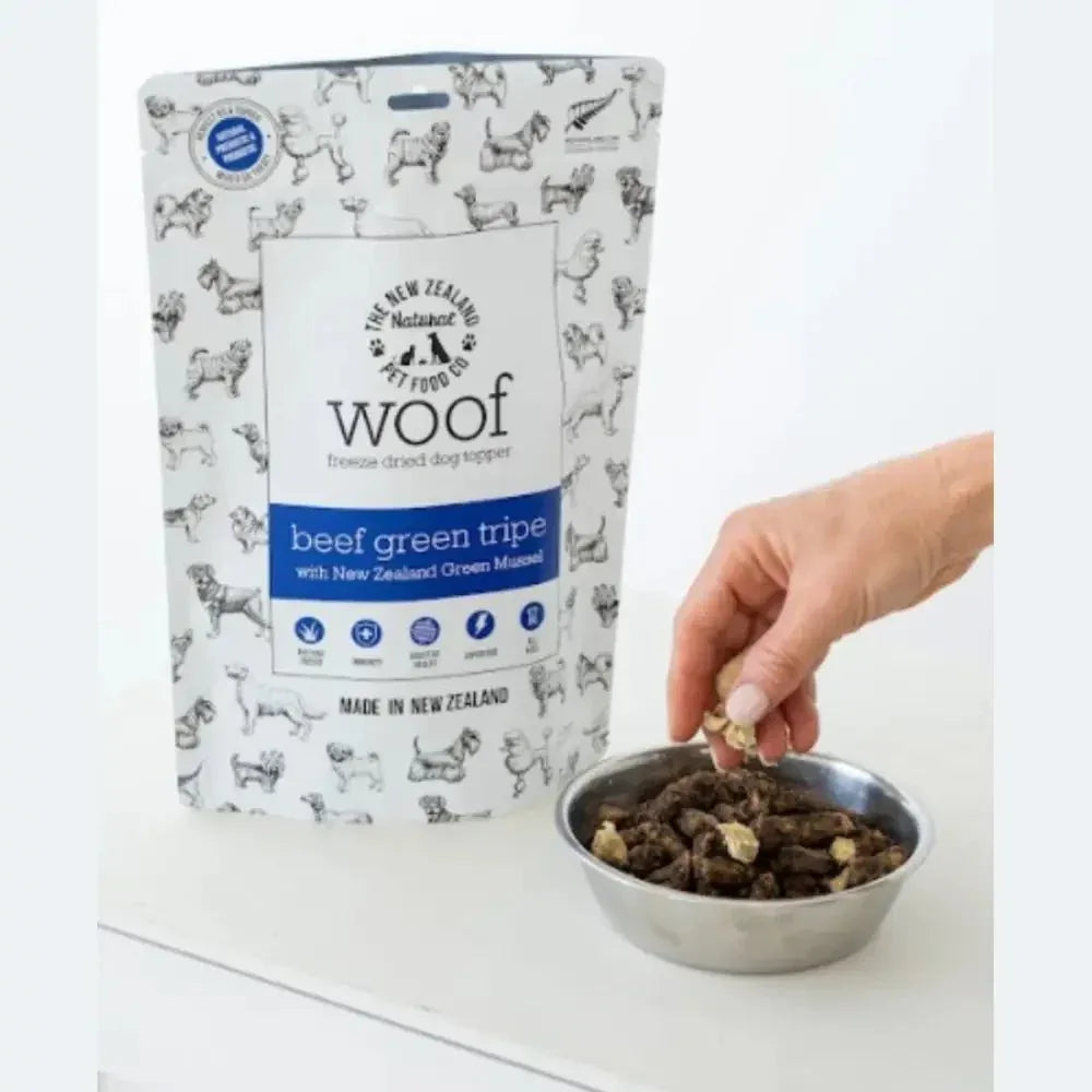 The New Zealand Natural Pet Food Co Woof Beef Green Tripe Dog Food Topper 6.3oz - Talis Us