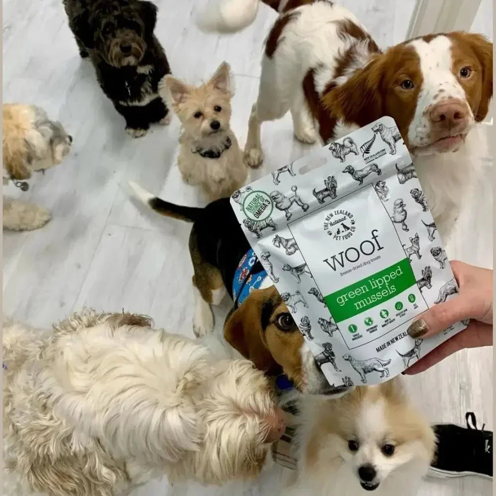 The New Zealand Natural Pet Food Co Woof Green Mussel Dog Treats 1.76oz - Talis Us