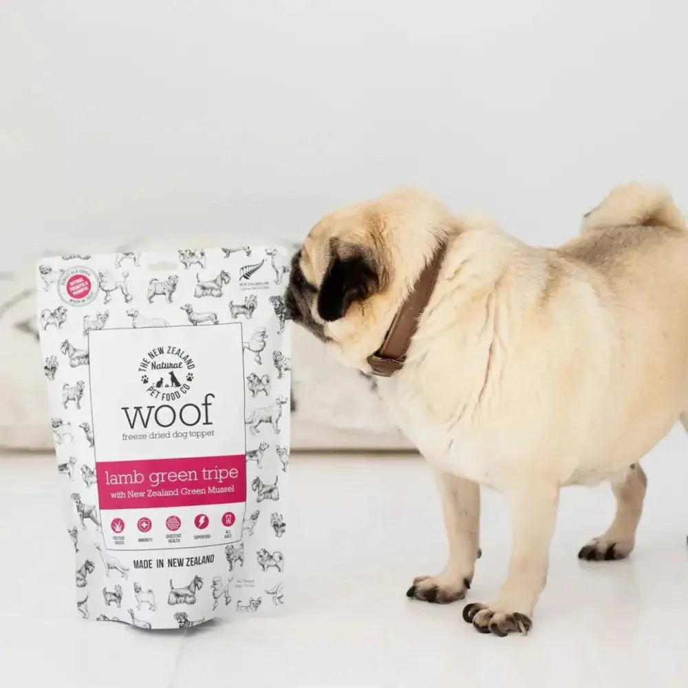The New Zealand Natural Pet Food Co Woof Lamb Green Tripe Dog Food Topper 6.3oz - Talis Us