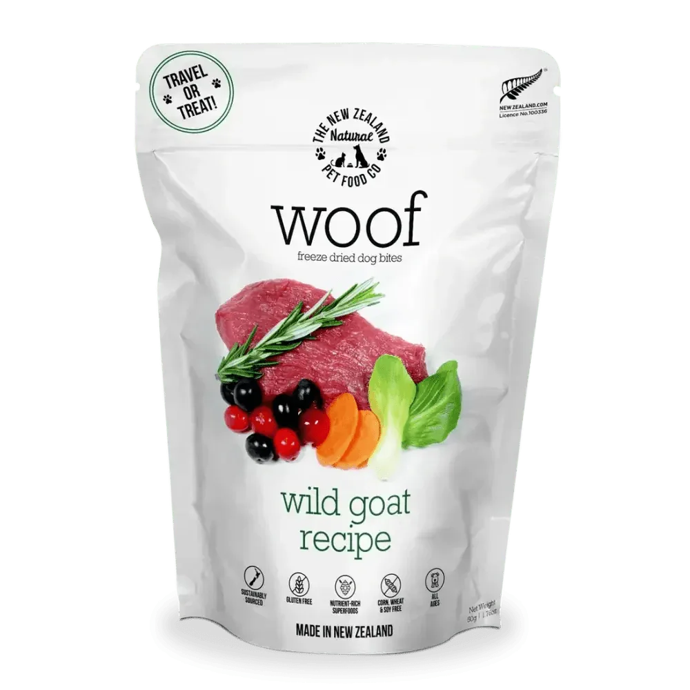The New Zealand Natural Pet Food Co Woof Wild Goat Freeze Dried Dog Food - Talis Us