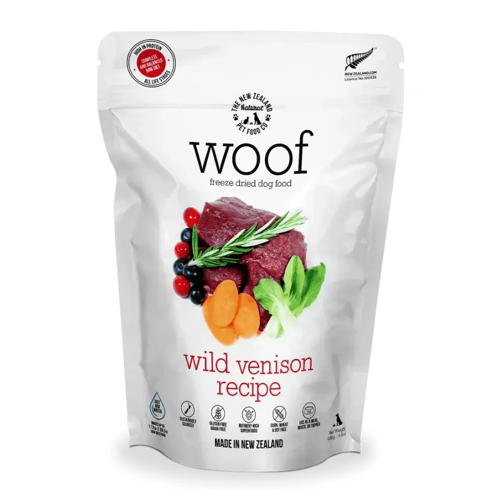 The New Zealand Natural Pet Food Co Woof Wild Venison Freeze Dried Dog Food - Talis Us