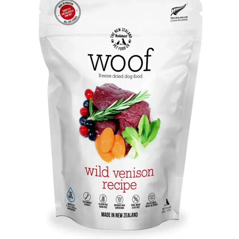 The New Zealand Natural Pet Food Co Woof Wild Venison Freeze Dried Dog Food - Talis Us