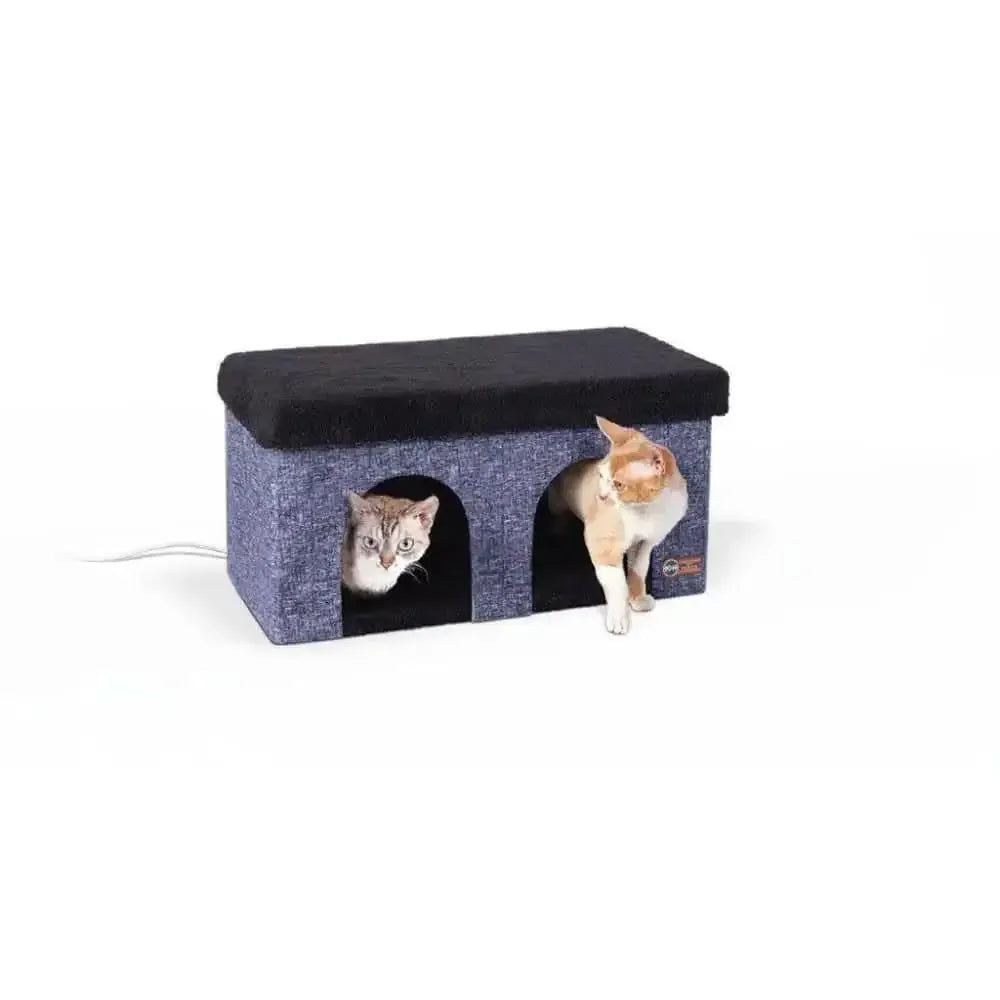 Thermo-Kitty Duplex in Classy Gray, 12" x 24" x 12" 4W K&H Pet Products