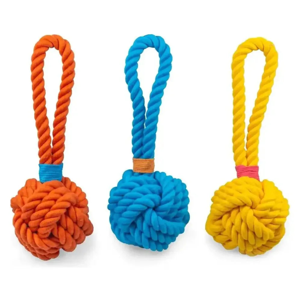ThoozyPet Ball Tug Rope Dog Toy with Handle - Talis Us