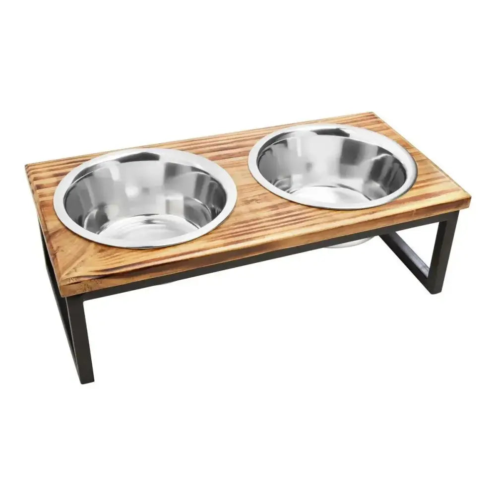 ThoozyPet Contempory Wooden Double Diner Dog Bowl - Talis Us