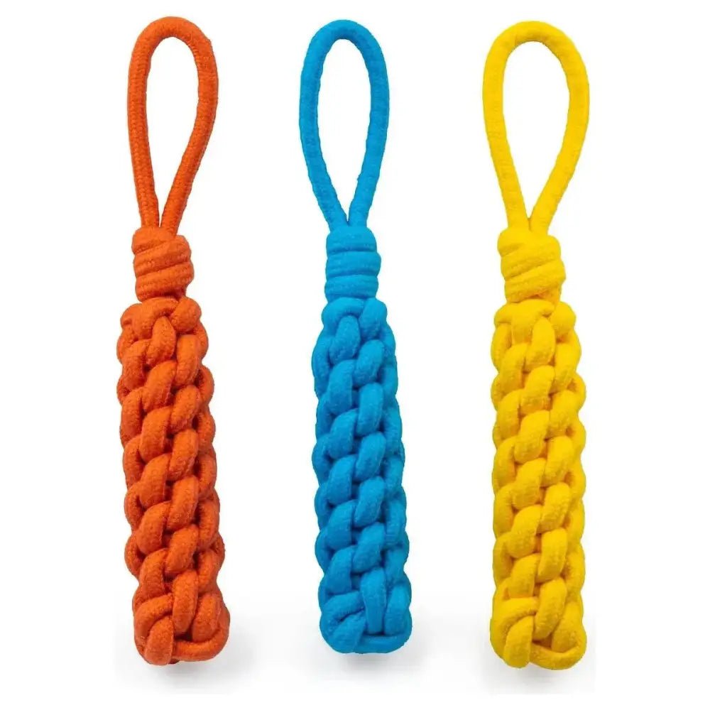 ThoozyPet Knotted Stick Rope Dog Toy with Handle 11" - Talis Us