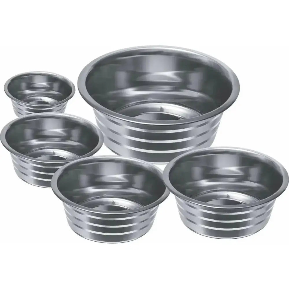 ThoozyPet Standard Feeding Dishes with Silver Stripe - Talis Us