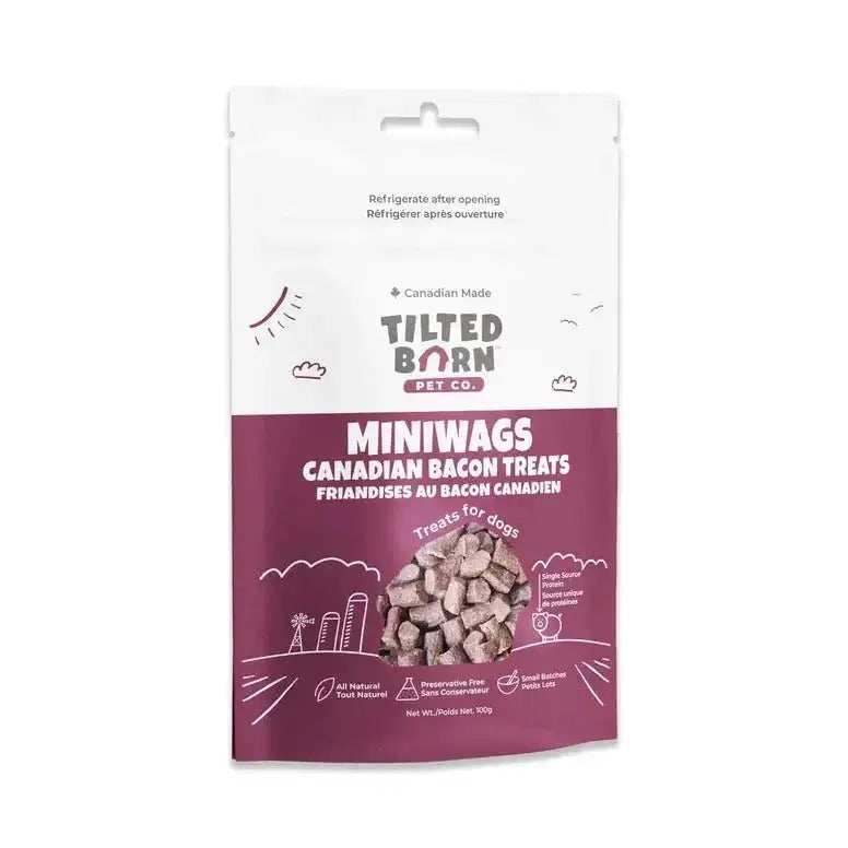 Tilted Barn Pet Canadian Bacon Recipe Miniwags Dog Treats 3.53oz - Talis Us