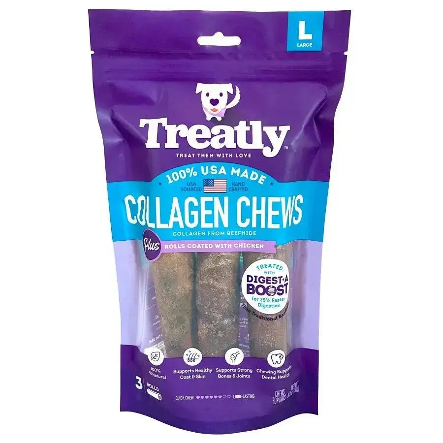 Treatly Collagen Chew Rolls Dog Treats - Talis Us