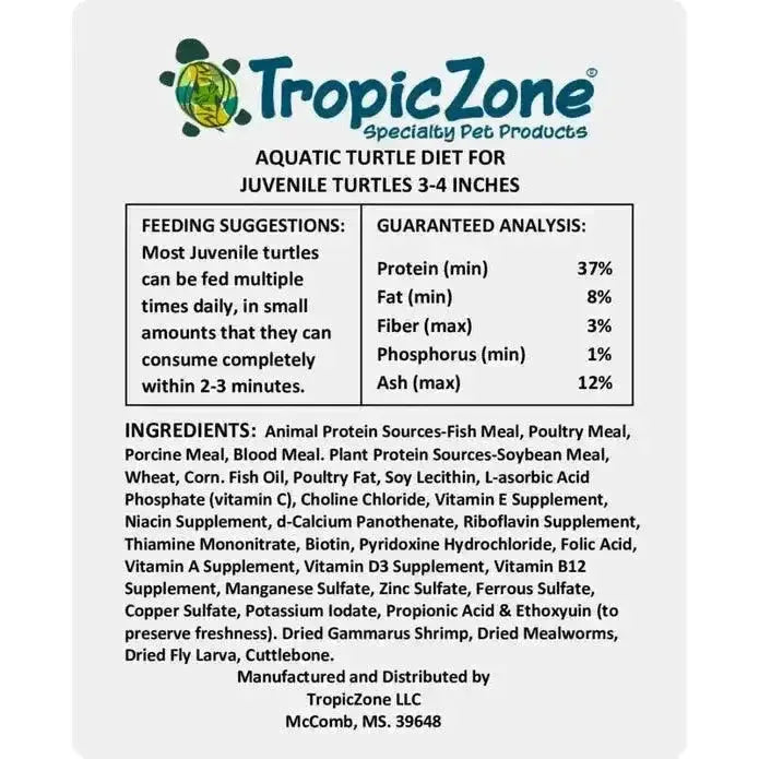 TropicZone Aquatic Turtle Diet Stage - 3 Juvenile Formula - Talis Us