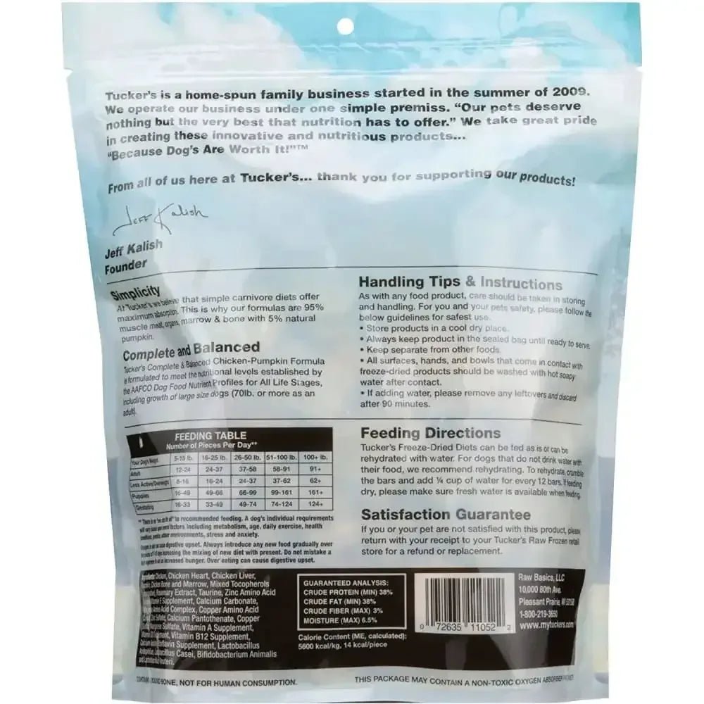 Tucker's® Chicken - Pumpkin Formula Freeze - Dried Dog Food, 14 Oz - Talis Us