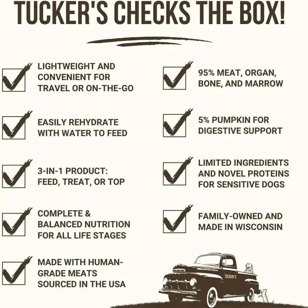 Tucker's® Pork - Bison - Pumpkin Formula Freeze - Dried Dog Food, 14 Oz - Talis Us