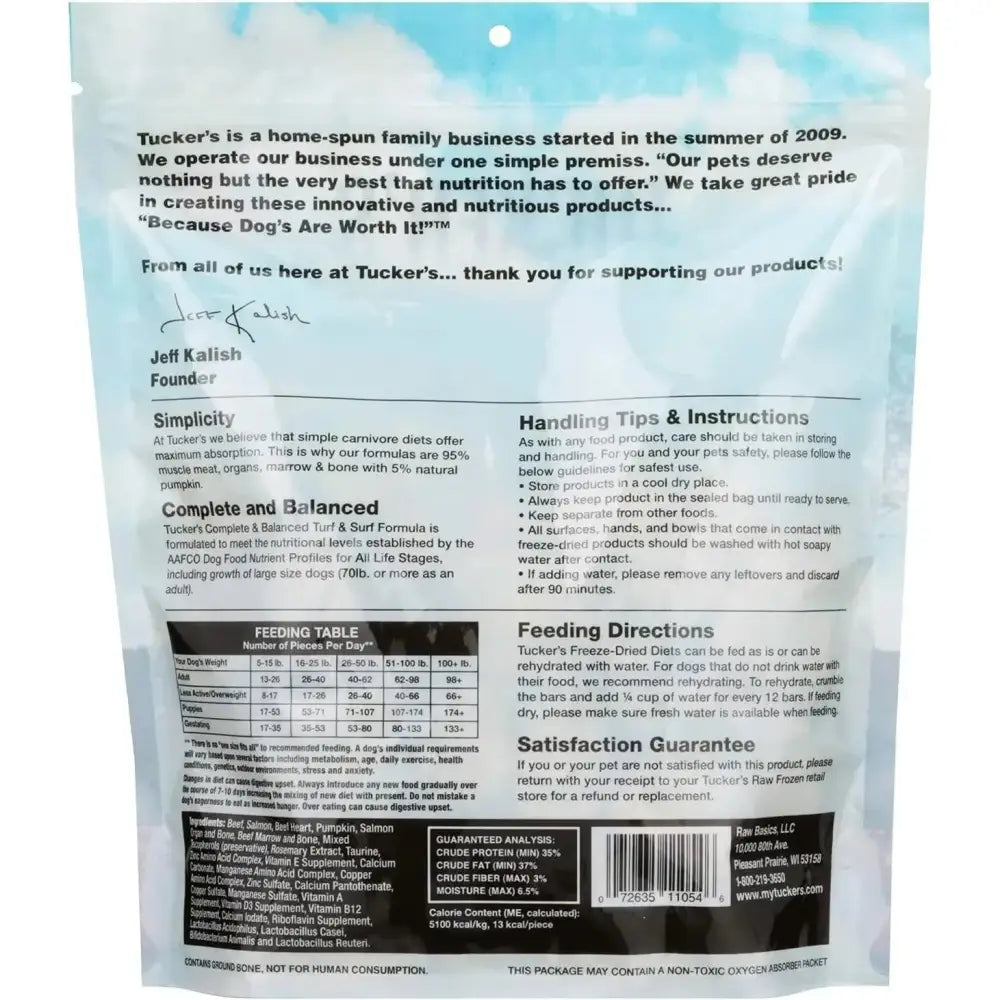 Tucker's® Turf & Surf Formula Freeze-Dried Dog Food, 14 Oz Tucker's