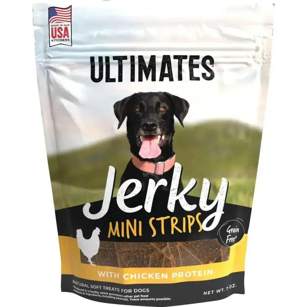 Ultimates Jerky Mini Strips Dog Treats Chicken, 7 oz - Talis Us