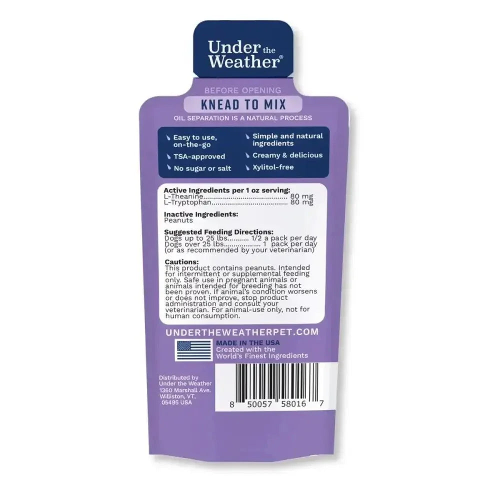 Under the Weather PB & Chill Calming Peanut Butter 1oz - Talis Us