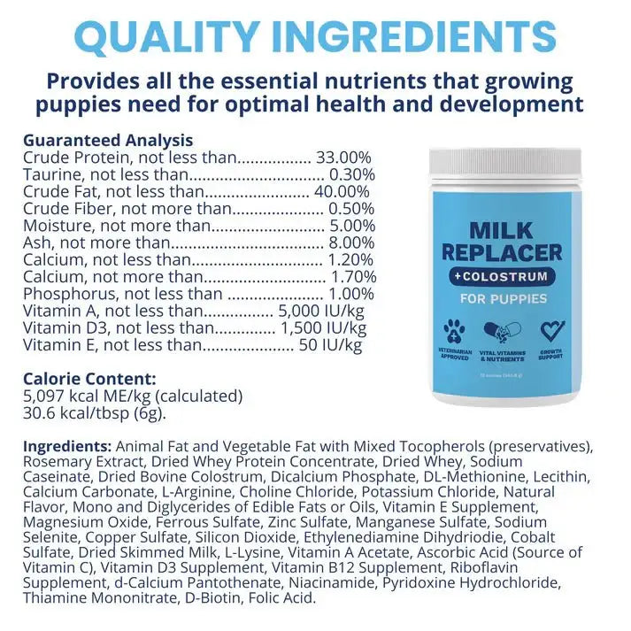 Under the Weather Puppy Milk Replacer with Colostrum 12 oz - Talis Us